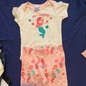 Baby mermaid shirt and pants set